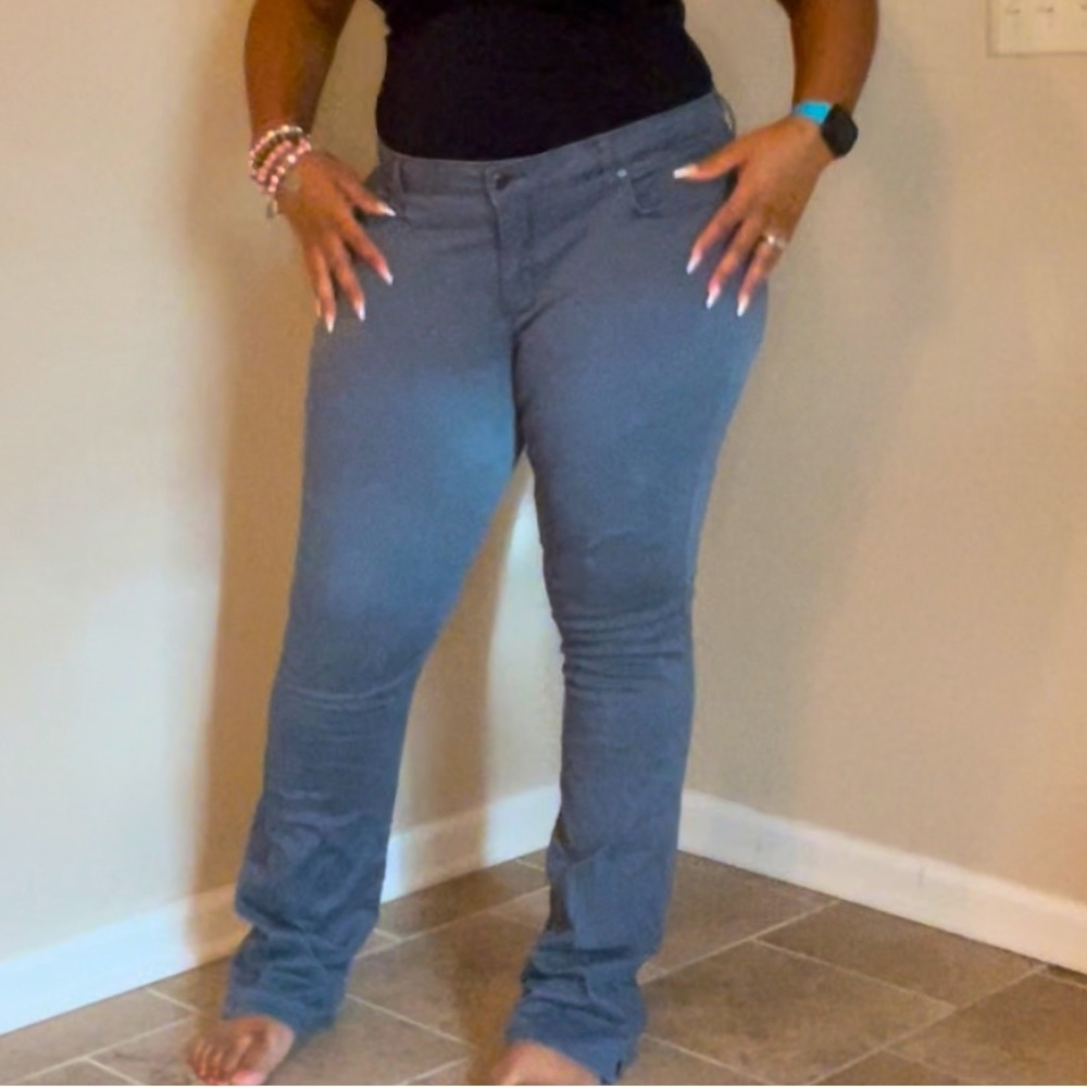 Gray Casual Womens Pants Sz 18L Bootcut